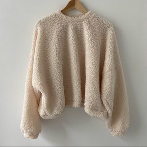 Oak + Fort Oversized Sherpa Pullover